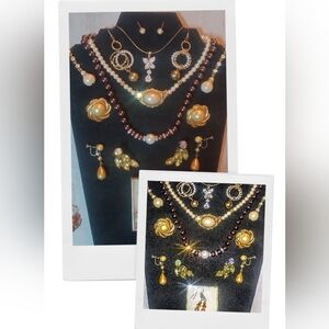 Elegant Gold and Pearl Jewelry Set Lot Take All Or One,Two,Theee